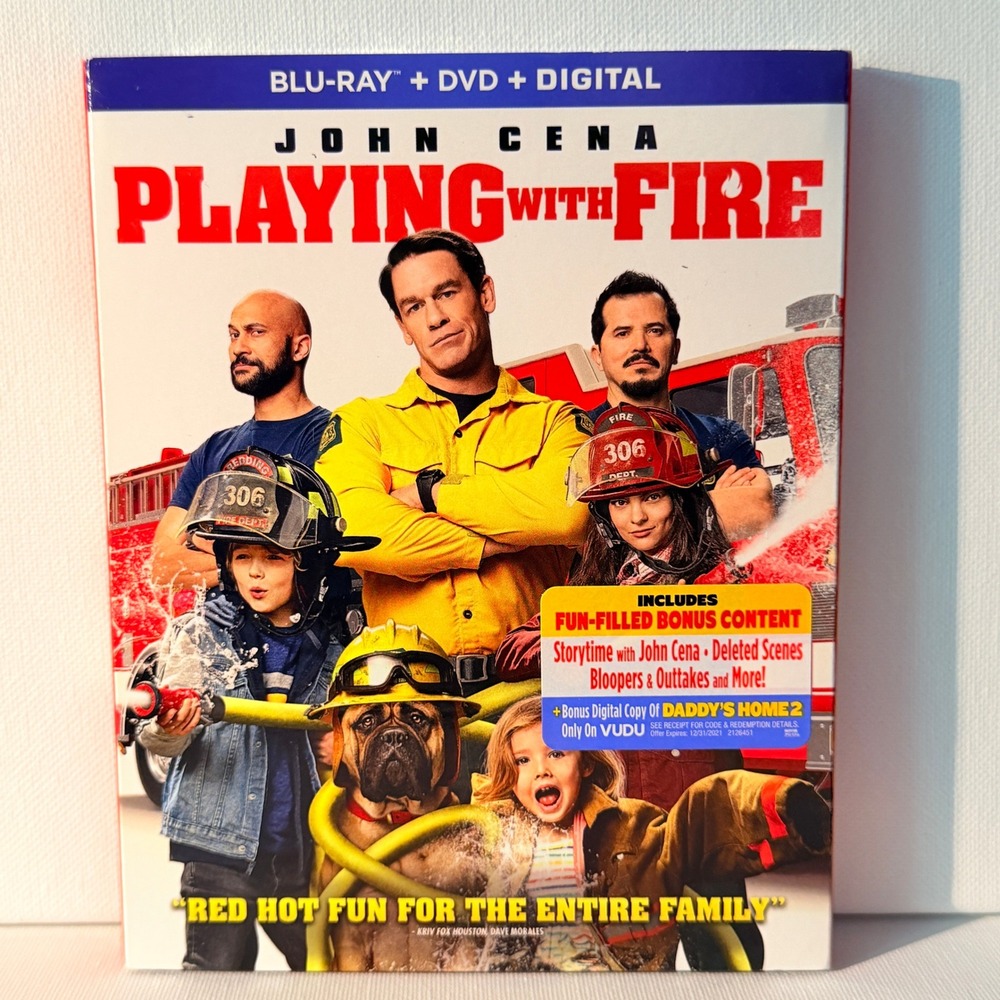 NEW Playing With Fire Blu-ray DVD‎ John Cena, Keegan Key Comedy Movie Slipcover
